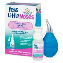 Xịt Nghẹt Mũi, Sổ Mũi Kèm Bóng Hút Fess Little Noses Spray 15Ml (Kèm Bóng Hút)