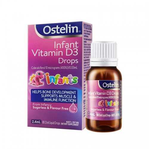 Bổ Sung Vitamin D3 Ostelin Infant Vitamin D3 Drops