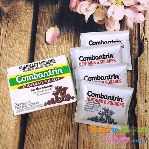 Thuốc tẩy giun Combantrin Chocolate Squares 24 của Úc