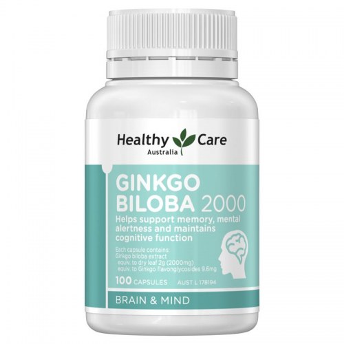 Bổ Não Healthy Care Ginkgo Biloba 2000 Tăng Cường Trí Nhớ Của Úc